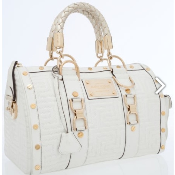 Versace Madonna Vernice Winter White Boston Bag - Picture 2 of 8